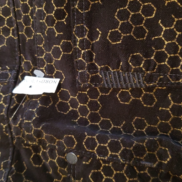 Paige USA NEW Velvet Verdugo Honeycomb Ultra Skinny Jeans Black Gold Womens 🎉HP - Picture 11 of 15